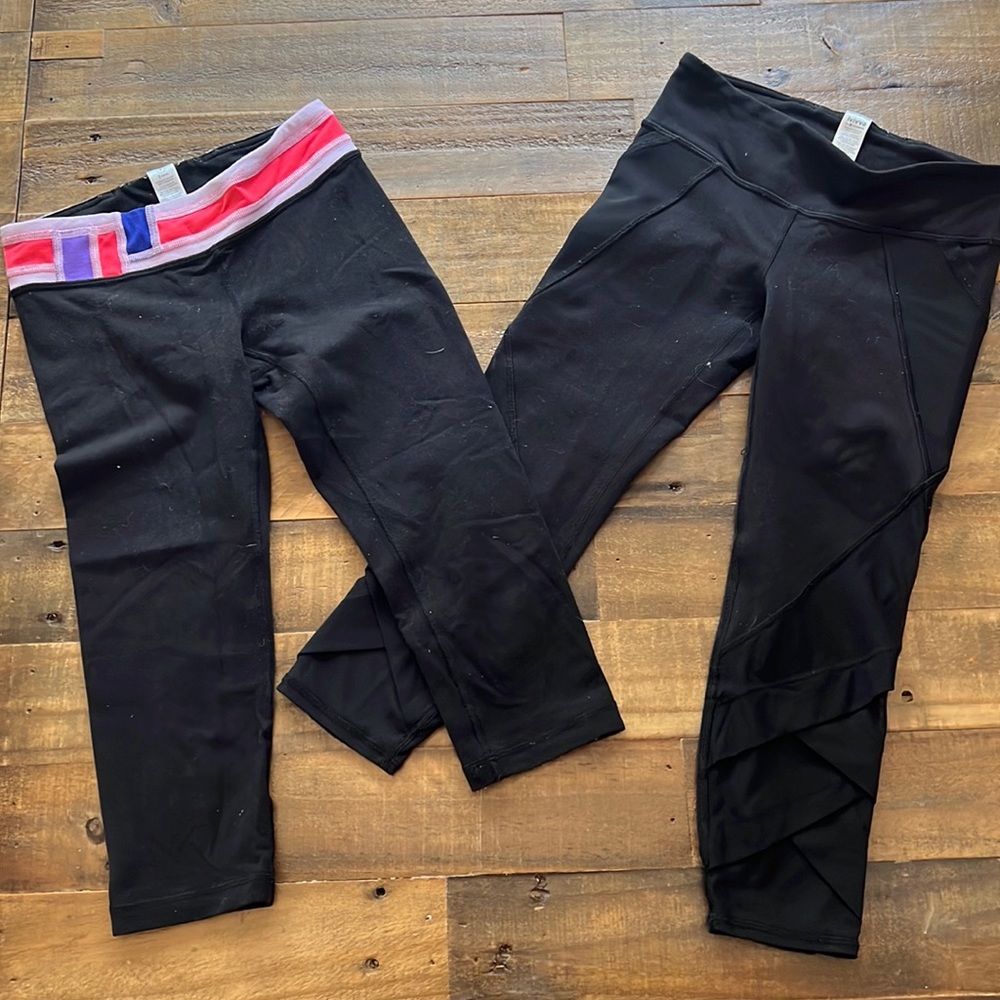 2 Pair girls size 8 cropped Ivivva pants